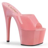 ADORE-701N Pleaser vegane Damen Plateau Stiletto Pantoletten babypink Jelly-Like