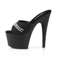 ADORE-701PS-2 Pleaser High-Heels Plateaupantoletten schwarz mit Glitzerkette