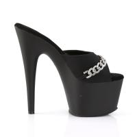 ADORE-701PS-2 Pleaser High-Heels Plateaupantoletten schwarz mit Glitzerkette