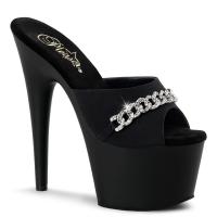 ADORE-701PS-2 Pleaser high heels platform slide black with glitter chain