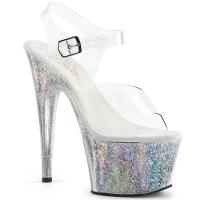 ADORE-708HB Pleaser High-Heels Sandaletten holografischer Orbit Effekt