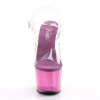 ADORE-708MCT Pleaser high heels platform sandal clear purple tinted
