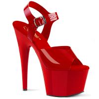 ADORE-708N Pleaser high heels platform ankle strap sandal red jelly-like tpu