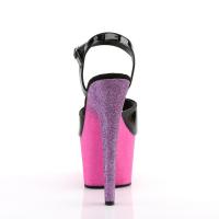 ADORE-709OMBRE Pleaser High-Heels Sandaletten schwarz Lack pink-lavendel Ombre