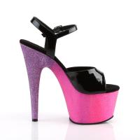 ADORE-709OMBRE Pleaser High-Heels Sandaletten schwarz Lack pink-lavendel Ombre