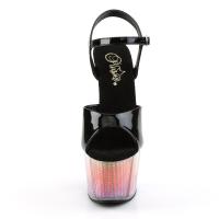 ADORE-709SRS Pleaser High Heels ankle strap sandal clear neon multicolor