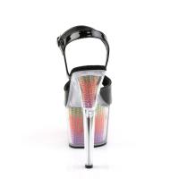 ADORE-709SRS Pleaser High Heels ankle strap sandal clear neon multicolor