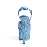 ADORE-710LG Pleaser high heels platform sandal blue holographic glitter