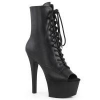 ASPIRE-1021 Pleaser high heels platform open toe ankle boot black matte