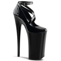 BEYOND-087 Pleaser skyscraper high heels platform pump black patent