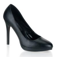 BLISS-30 Pin Up Couture stiletto high heels platform pumps black matte