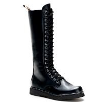 250 Black Vegan Leather Demonia señores hebillas Boots valor