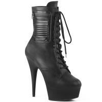 DELIGHT-1020PK Pleaser high heels platform ankle boot black matte outside pocket