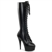 DELIGHT-2023 Pleaser High Heels platform boot black matte