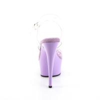 DELIGHT-608 elegant Pleaser High Heels platform sandal transparent lavender