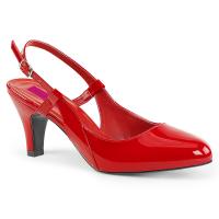 Sale DIVINE-418 bequeme Pleaser Pink Label Damen Slingback Pumps rot Lack