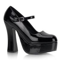 DOLLY-50 DemoniaCult high heels Mary Jane platform pump black patent