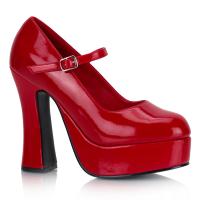 DOLLY-50 DemoniaCult Mary Jane High-Heels Plateau Riemchenpumps rot Lack