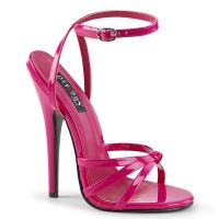 DOMINA-108 Devious High Heels Fesselriemchen Sandaletten hotpink Lack