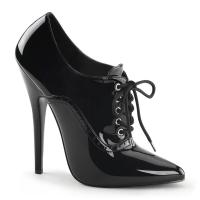 DOMINA-460 Devious high heels Oxford pump black patent