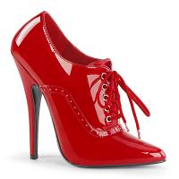 DOMINA-460 Devious high heels Oxford pump red patent