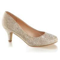 DORIS-06 Fabulicious kitten heel pump rhinestones nude glitter mesh fabric
