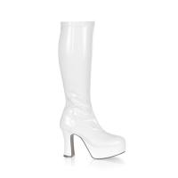 EXOTICA-2000 Funtasma High-Heels Plateaustiefel Gogo Boots weiß Stretchlack