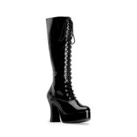 EXOTICA-2020 robuste Funtasma High-Heels Schnür-Plateaustiefel schwarz Lack