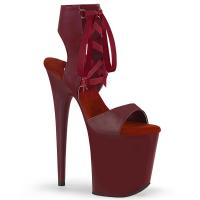 FLAMINGO-800-14 erotische Pleaser High-Heels Plateau Bootie Sandaletten burgund