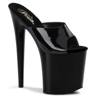 FLAMINGO-801 Pleaser high heels platform slide black patent