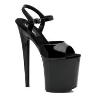 FLAMINGO-809 Pleaser high heels platform sandal black patent