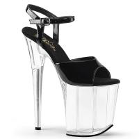 FLAMINGO-809 Pleaser high heels platform sandal black patent clear