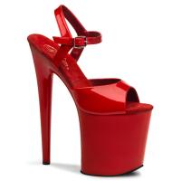 FLAMINGO-809 Pleaser high heels platform sandal red patent