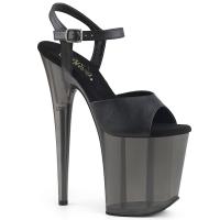 FLAMINGO-809T Pleaser high heels platform sandal black frosted
