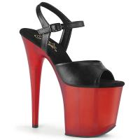 FLAMINGO-809T Pleaser high heels platform sandal black matte red frosted