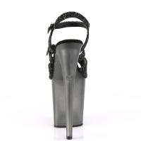 FLAMINGO-874 Pleaser high heels platform sandal black glitter frosted