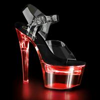 FLASHDANCE-708 Pleaser LED Effekte High-Heels Sandaletten schwarze Innensohle