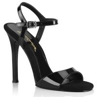 GALA-09 Fabulicious High-Heels Knöchelriemchen Sandaletten schwarz Lack