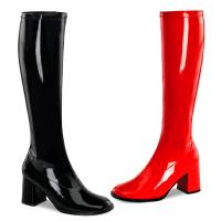 GOGO-300HQ Funtasma ladies high heels gog boot left red right black patent
