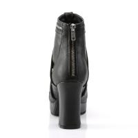 GOTHIKA-50 Demonia platform ankle boot black matte zippered straps