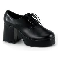 JAZZ-02 Funtasma unisex disco block heel platform shoes black matte