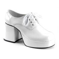 JAZZ-02 Funtasma unisex disco block heel platform shoes white patent