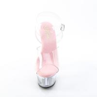 KISS-208 Pleaser vehan ladys high heels platform sandal clear baby pink
