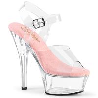KISS-208 Pleaser vehan ladys high heels platform sandal clear baby pink