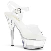 KISS-208VL Pleaser High-Heels Plateausandaletten transparent vegane Innensohle