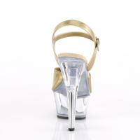 KISS-209BHG Pleaser high heels platform sandal champagne clear with hologram