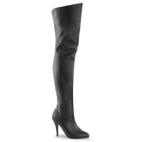LEGEND-8868 Pleaser high heels pull-on thigh boots black leather