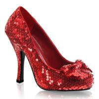 OZ-06 Funtasma sexy dorothy platform sequin bow pump red sequins