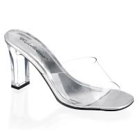 ROMANCE-301 Fabulicious square heel slide transparent lucite