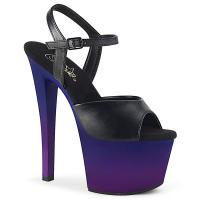 SKY-309BP Pleaser vegan High Heels platform sandal ombre black blue purple